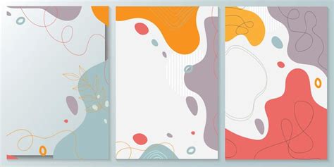 Premium Vector | Three colorful posters with different colors and the ...