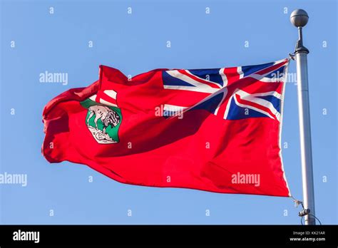 National flag of the province of Manitoba, Canada Stock Photo - Alamy