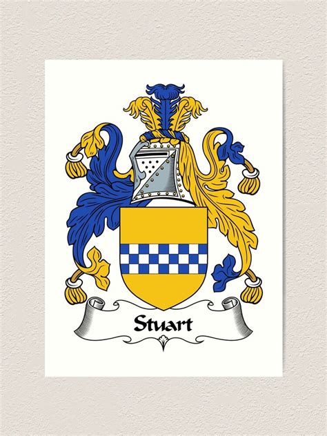 "Stuart Coat of Arms / Stuart Family Crest" Art Print by ...