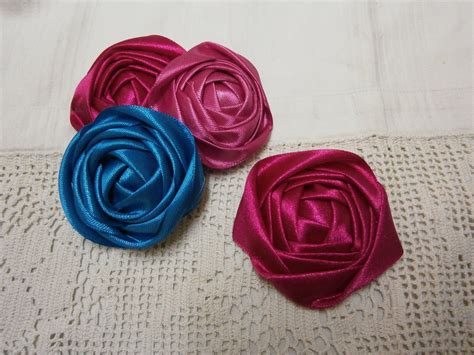 DIY ribbon rose tutorial,How to,fabric flowers,easy