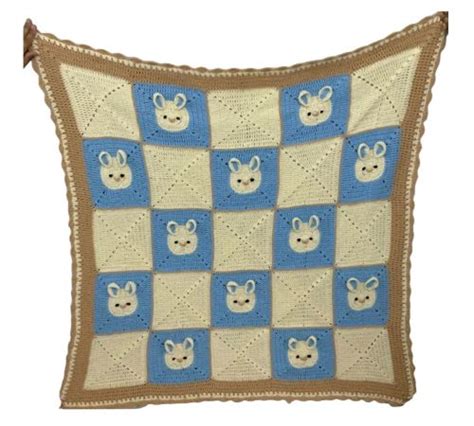 Cute Bunny crochet blanket