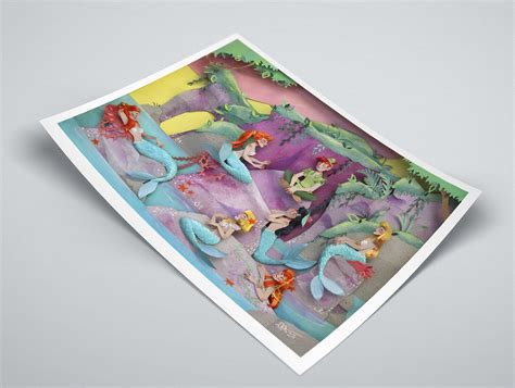 Peter Pan Mermaid Lagoon Print - Etsy