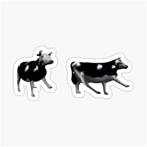 "Dancing Polish Cow meme" Sticker by Goath | Redbubble