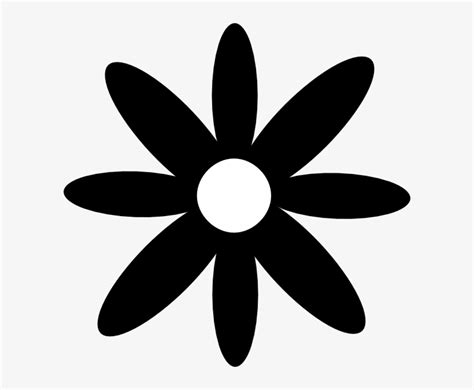 Daisy Clipart Black And White - Daisy Silhouette - Free Transparent PNG Download - PNGkey