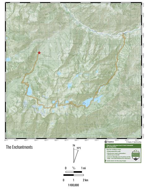 WTA Enchantments Thru-Hike Map