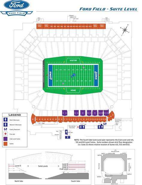 Seating Maps | Ford Field