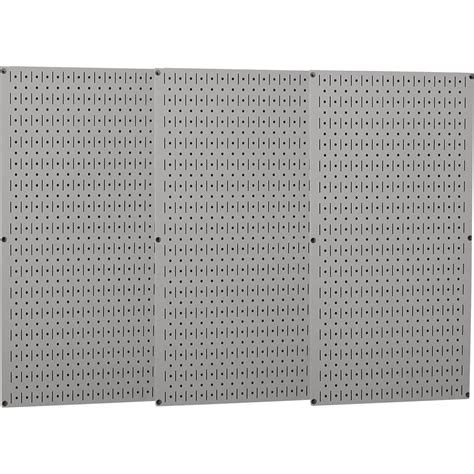 Wall Control Industrial Metal Pegboard — Gray, Three 16in. x 32in ...