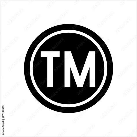 TM Trademark Symbol Icon, Tm Symbol, Unregistered Trademark Symbol Icon เวกเตอร์สต็อก | Adobe Stock