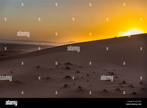 Sahara Desert Sunset Stock Photo - Alamy