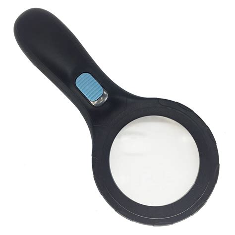 3X 75 mm 8X 20 mm Hand Held Magnifier Illuminated Magnifying Glass with ...