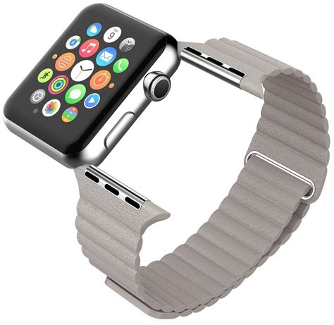 Magnetic Leather Band for Apple Watch 46mm / Ultra 49mm (Grey)