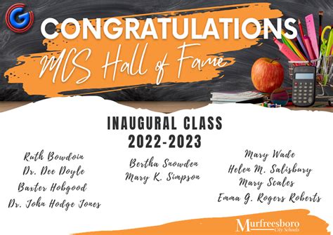 Murfreesboro City Schools Hall of Fame Recognizes Ten Individuals - WGNS Radio