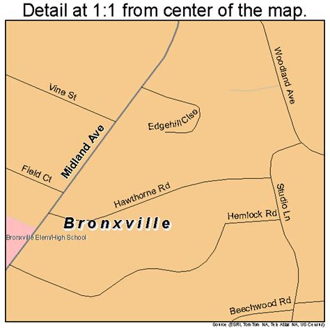 Bronxville New York Street Map 3608532