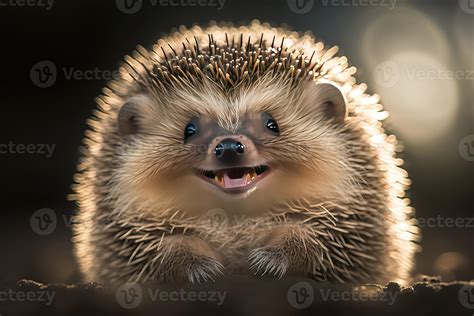 baby hedgehog smile macro photograph 22347006 Stock Photo at Vecteezy