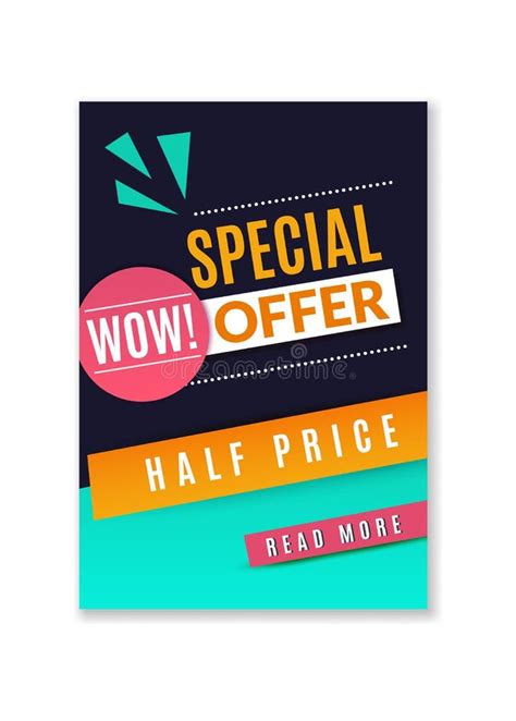 Special Offer Discount Poster. Promotional Fashion Premium Product Flyer, Abstract Concept ...