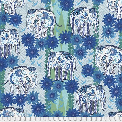 Elephant Fabric by Half Yard Elephant Cotton Elephant | Etsy