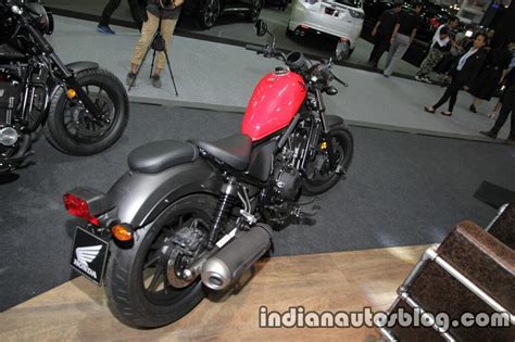 Honda Rebel 500 red rear three quarter at Thai Motor Expo