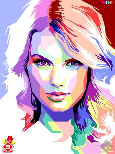 Taylor Swift in WPAP by FajryAlFatih Abstract Portrait, Portrait Drawing, Portrait Art ...