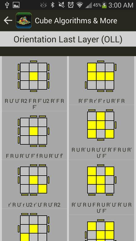 Rubik's Cube Algorithms, Timer for Android - APK Download