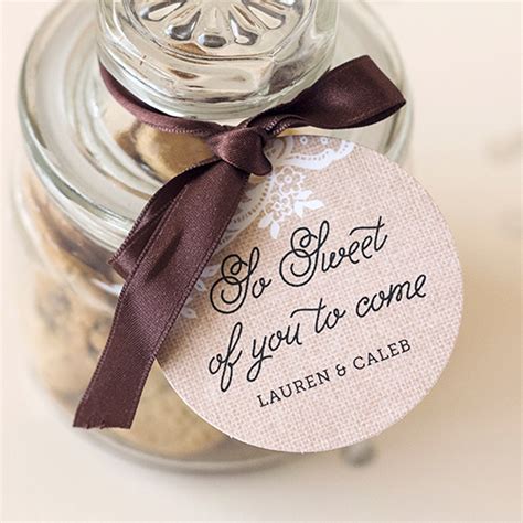 Personalized Round Wedding Favor Gift Tags