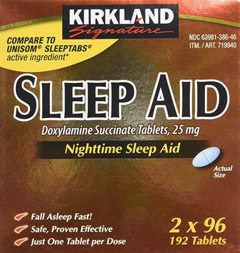 Kirkland Sleep Aid (96 Tablets) – Because Market