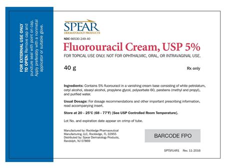 Fluorouracil Cream - FDA prescribing information, side effects and uses