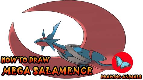 How To Draw Mega Salamence Pokemon | Drawing Animals - YouTube