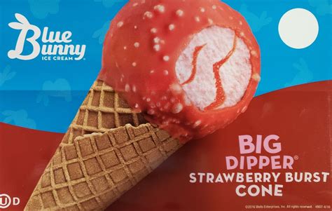 Blue Bunny - BIG DIPPER STRAWBERRY BURST CONE - Yazan ICE Cream