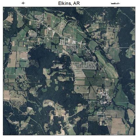 Aerial Photography Map of Elkins, AR Arkansas