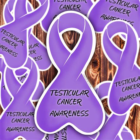 Testicular Cancer Awareness Ribbon Weatherproof Sticker | Etsy