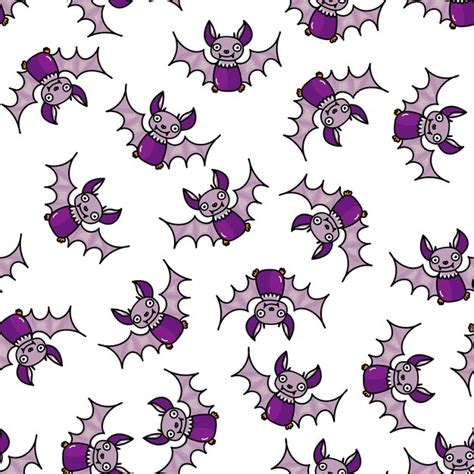 Premium Vector | Hand drawn vector seamless pattern with halloween bat vector illustration