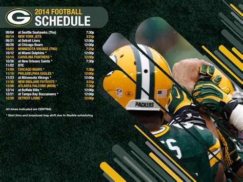 🔥 [50+] Green Bay Packers Schedule Wallpapers | WallpaperSafari