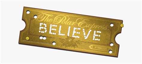 Polar Express Golden Ticket , Free Transparent Clipart - ClipartKey