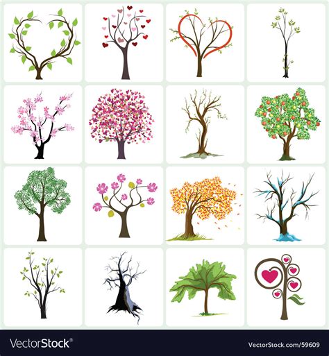 Abstract trees Royalty Free Vector Image - VectorStock