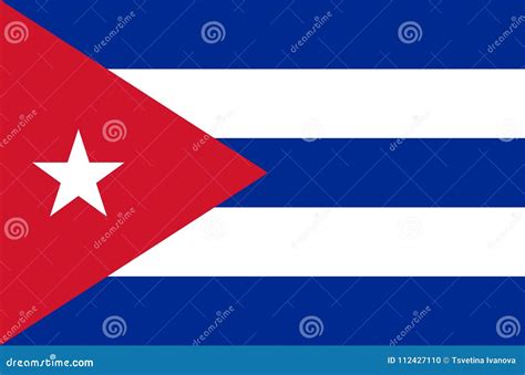 Cuban National Flag in Accurate Colors, Official Flag of Cuba in Exact ...