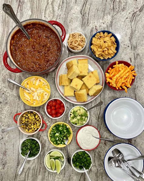 Fill-Your-Own Chili Bowl Spread - The BakerMama