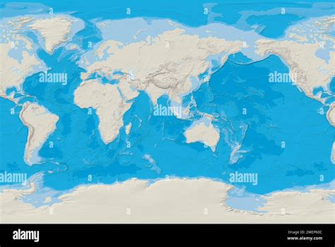 Continental shelves map hi-res stock photography and images - Alamy