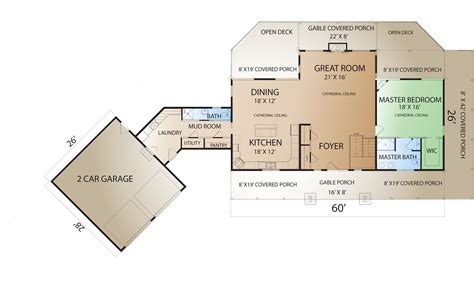 House Plans With Garage Attached By Breezeway