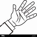 Palm Hand Coloring Pages sketch template
