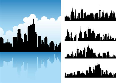 City Skyline Vector Pack 56398 Vector Art at Vecteezy