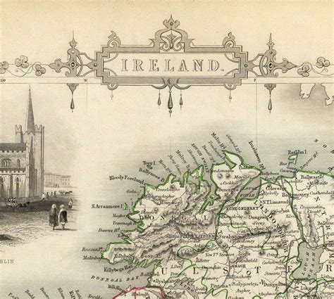 Old Map of Ireland 1851 Vintage Map Wall Map Print - VINTAGE MAPS AND ...