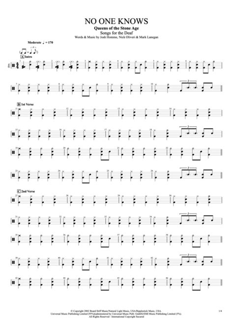 No One Knows Tab by Queens of the Stone Age (Guitar Pro) - Full Score ...