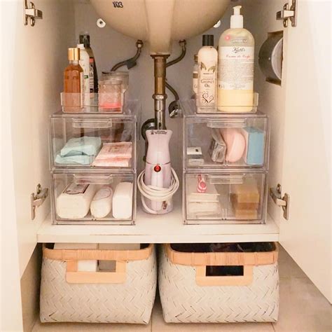 Bathroom sink organization made easy with under the sink solutions ...