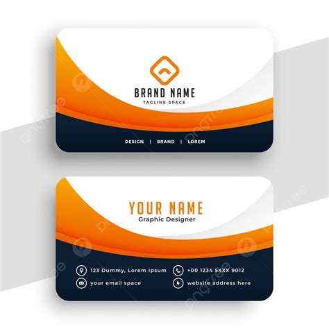 Professional Orange Business Calling Card Design Template Download on Pngtree