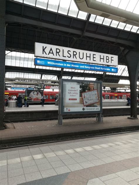 Train At Karlsruhe Central Station Stock Photo - Image of road, speed ...