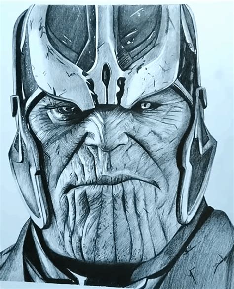 Thanos Drawing Step by Step For Beginners | MarvelStudios Marvel Art ...