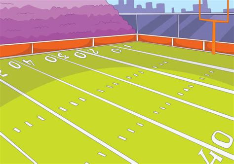 Cartoon Of A Empty Football Field Illustrations, Royalty-Free Vector Graphics & Clip Art - iStock