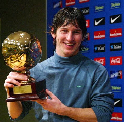 GOAL - Lionel Messi winning the European Golden Boy trophy...