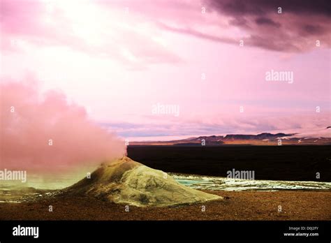 Thermal fumarole in Iceland Stock Photo - Alamy