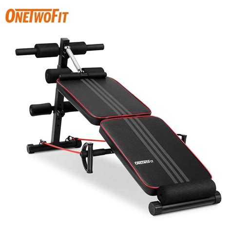 OneTwoFit Sit-up Board Sit up Bench fitness equipment folding Dumbbell ...